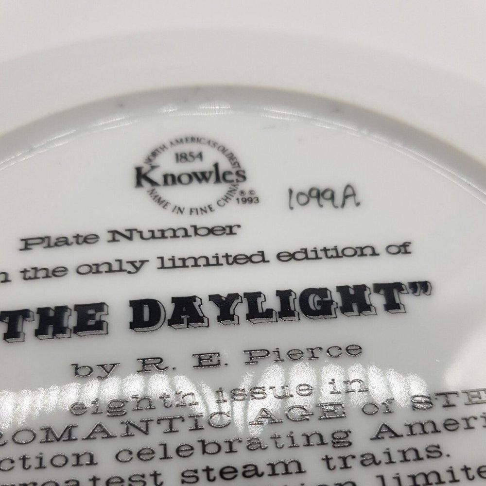 Romantic Age Of Steam Knowles Collector Plate Train Engines The Daylight - Picture 9 of 9